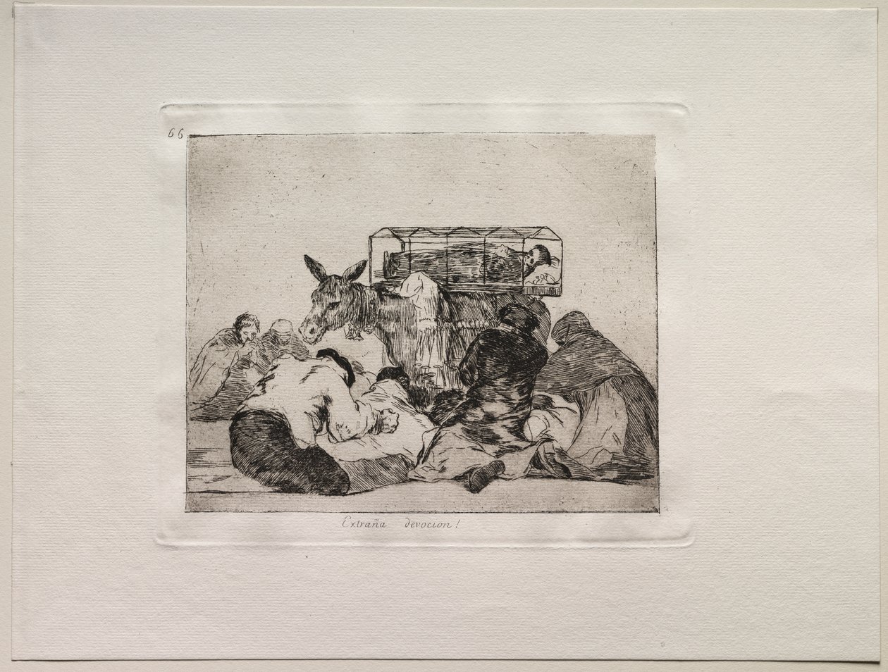 A háború borzalmai: Különös odaadás! alkotó: Francisco de Goya