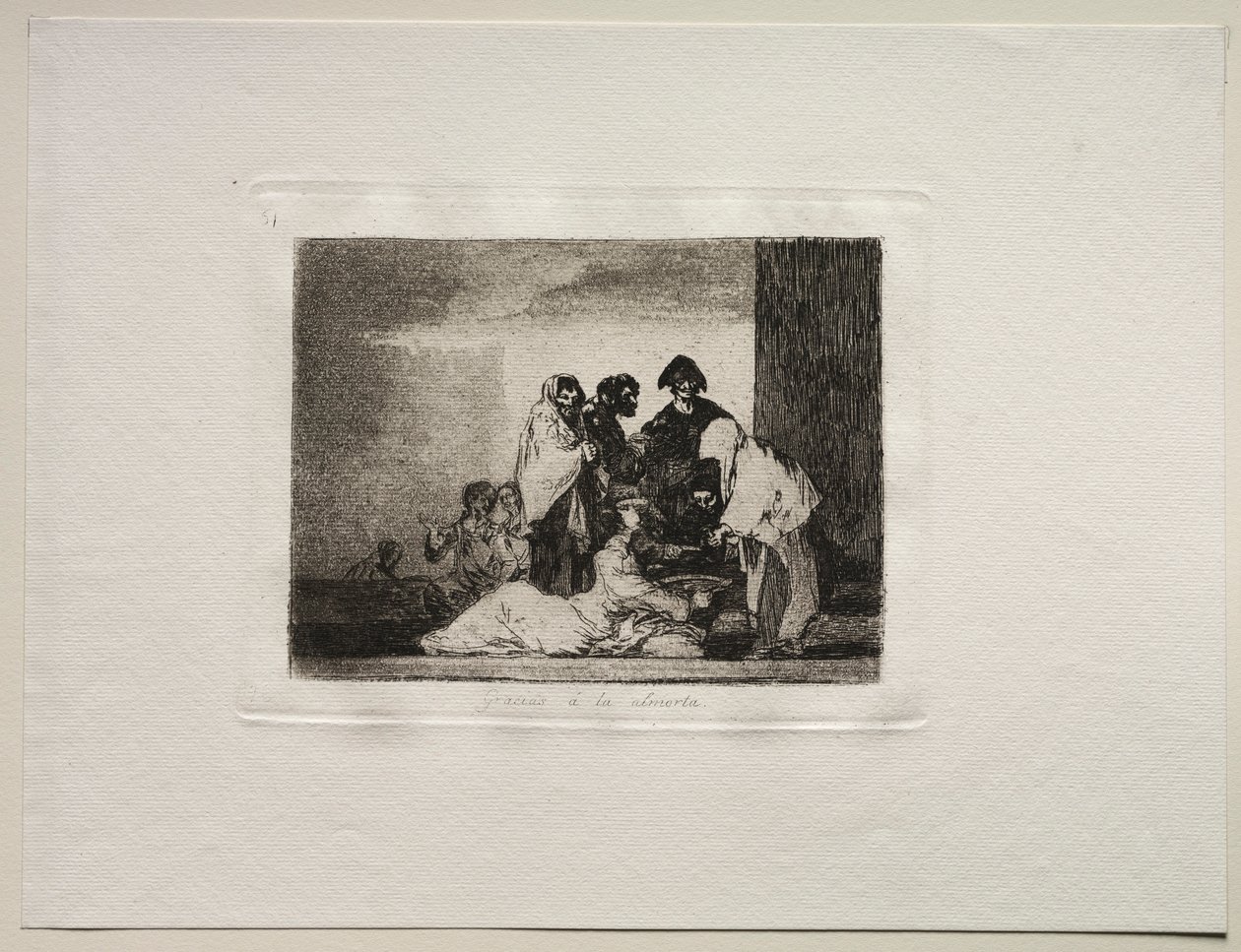 A háború borzalmai: Köszönet a kölesnek. alkotó: Francisco de Goya