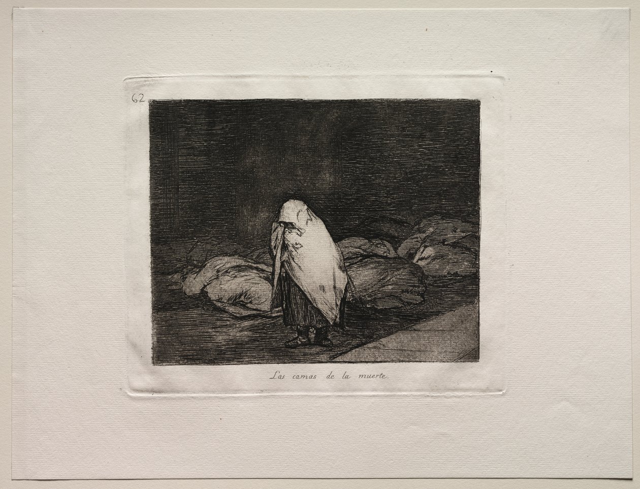 A háború borzalmai: A halál ágyai alkotó: Francisco de Goya