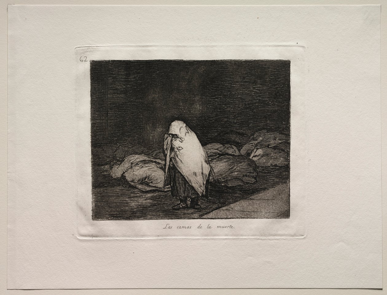 A háború borzalmai: A halál ágyai. alkotó: Francisco de Goya