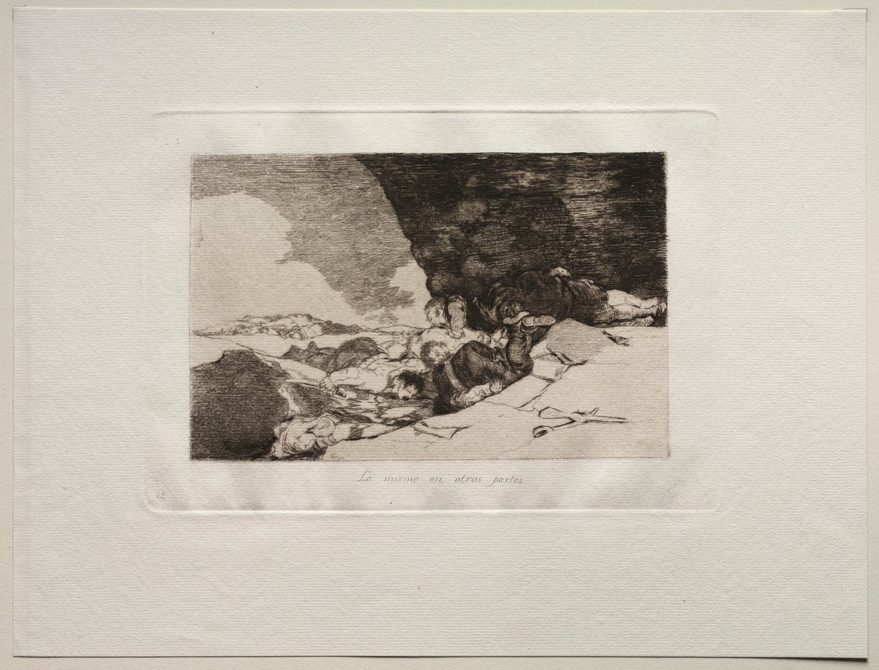 A háború borzalmai: Ugyanaz máshol. alkotó: Francisco de Goya