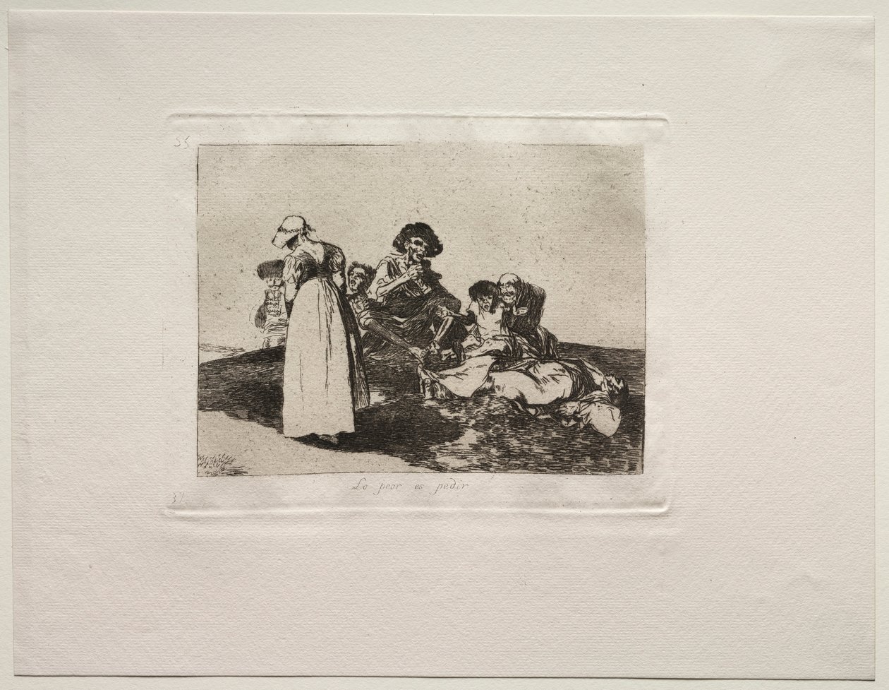 A háború borzalmai: A legrosszabb a koldulni. alkotó: Francisco de Goya