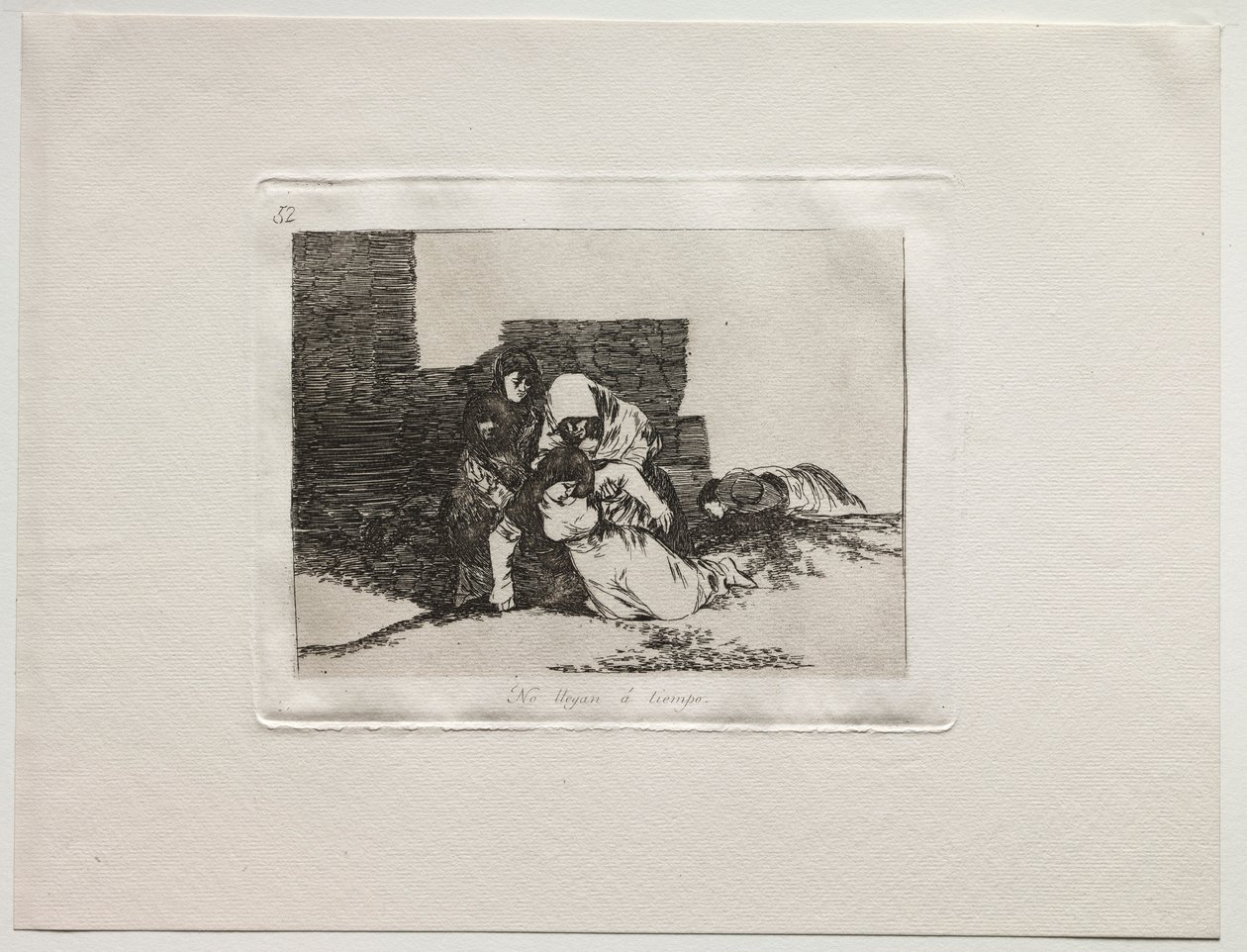 A háború borzalmai: nem érkeznek meg időben. alkotó: Francisco de Goya