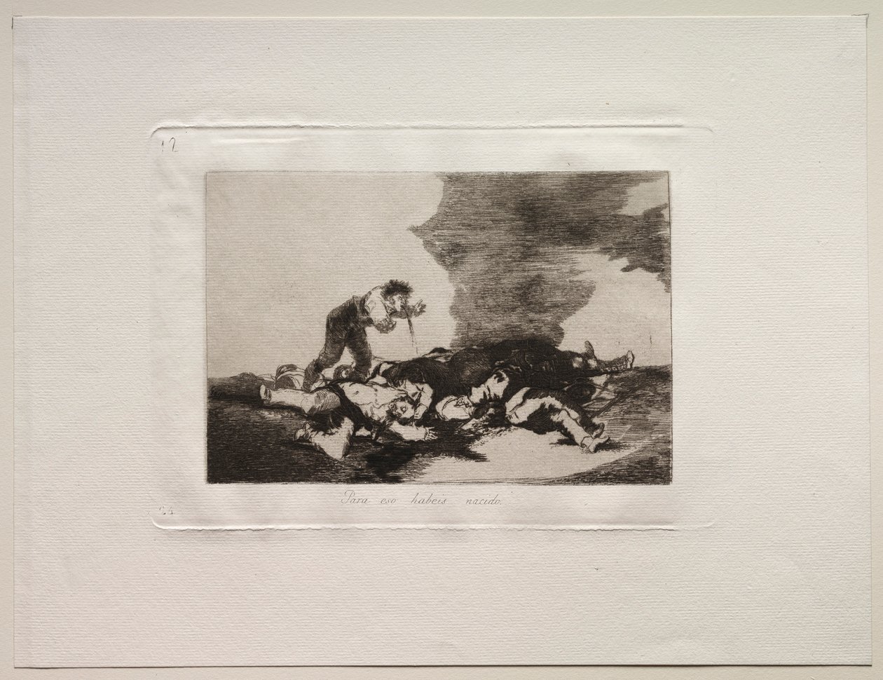 A háború borzalmai: erre születtél. alkotó: Francisco de Goya