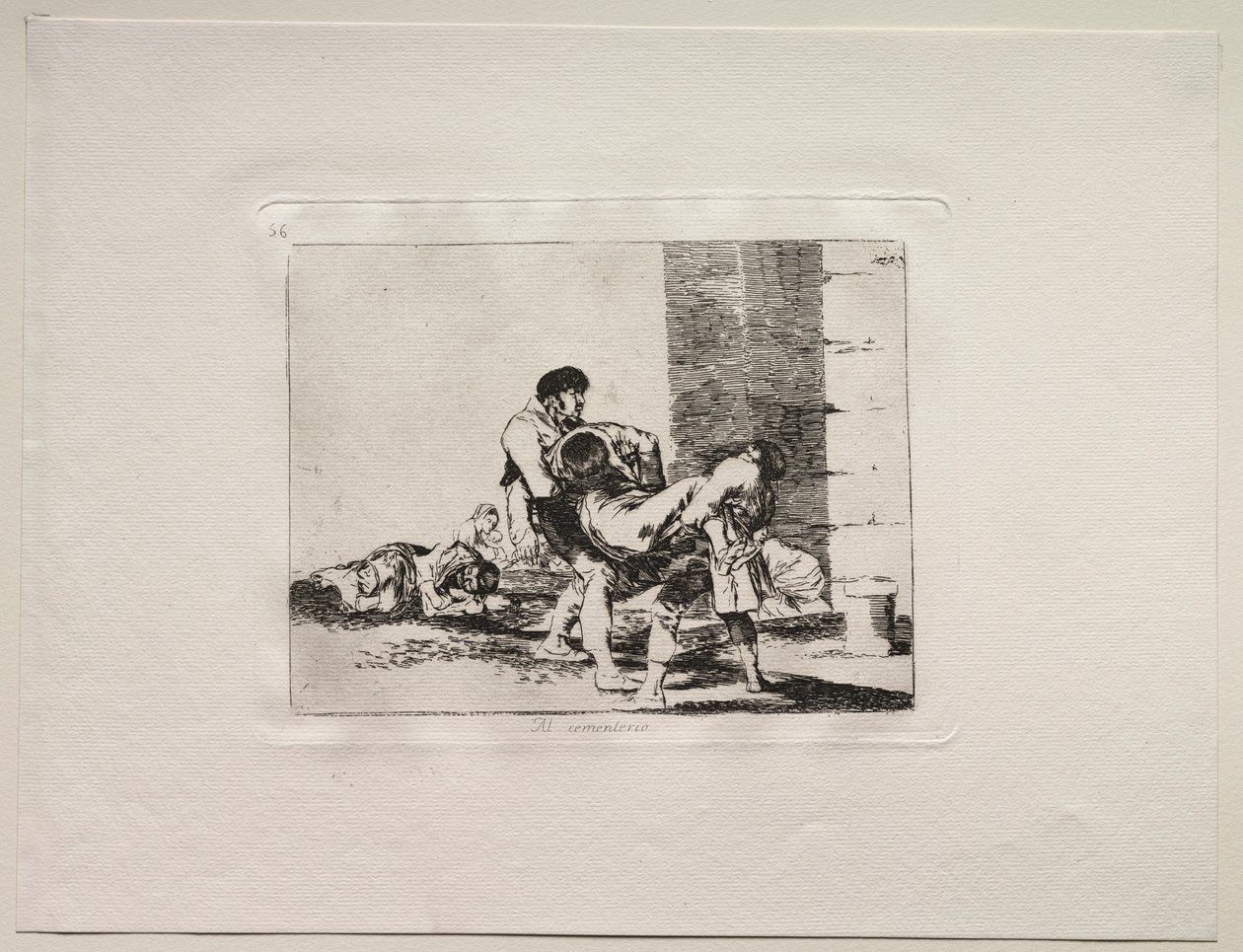A háború borzalmai: A temetőbe. alkotó: Francisco de Goya