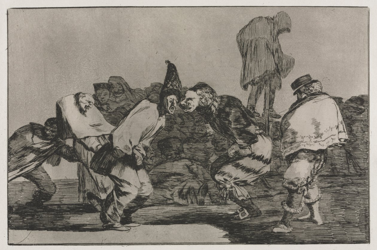 Példabeszédek: Farsangi bolondság, 1864. alkotó: Francisco de Goya