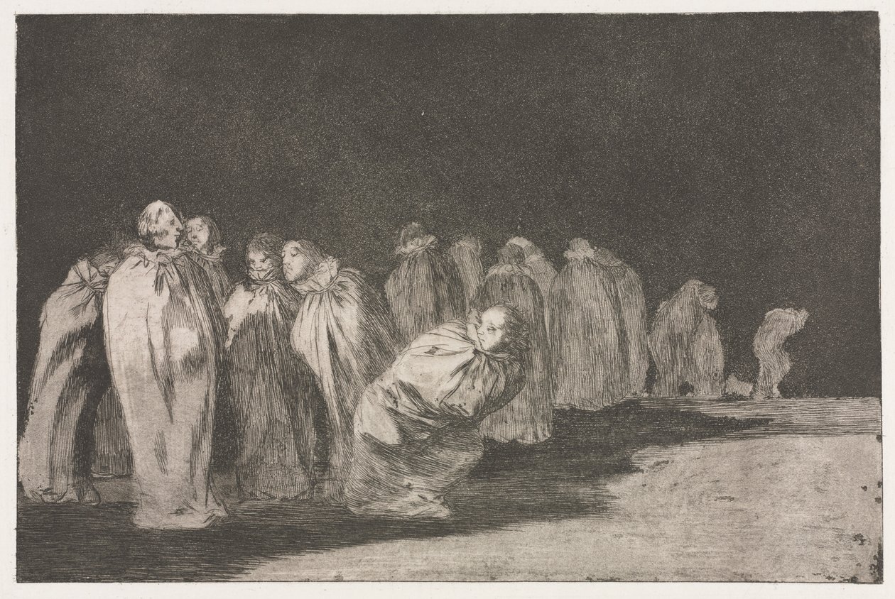 Példabeszédek: Zsákos férfiak, 1864. alkotó: Francisco de Goya