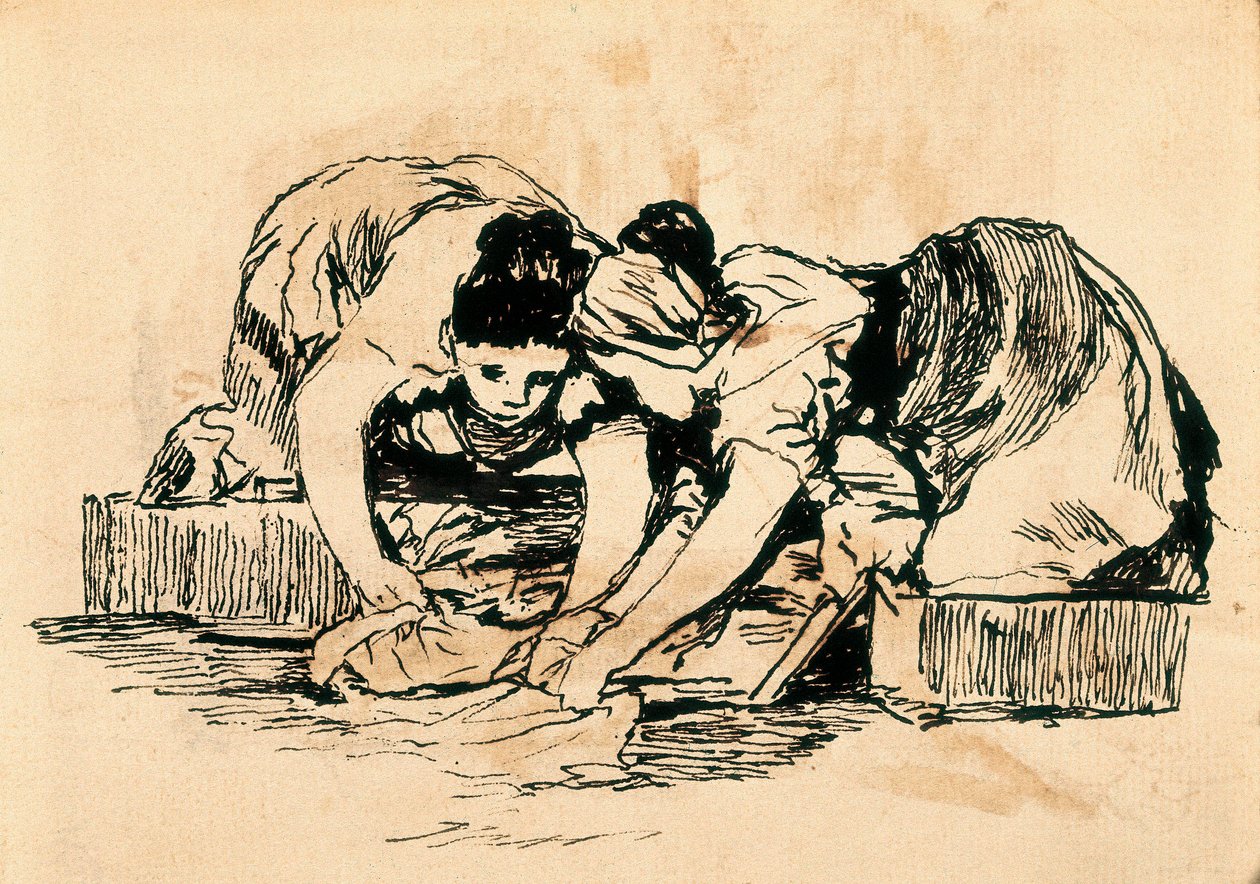 Mosók, 18. század vége – 19. század eleje (rajz) alkotó: Francisco de Goya