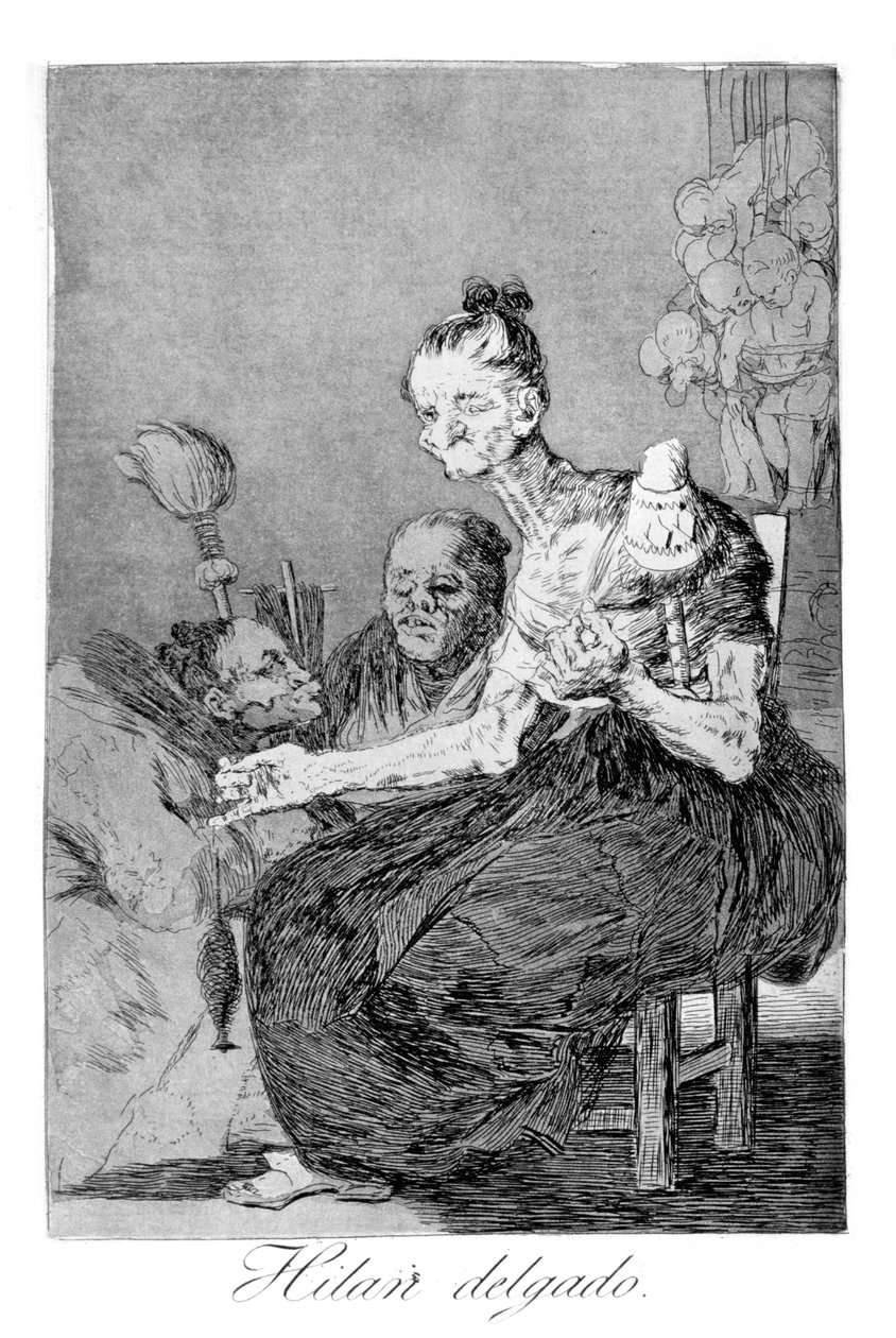 A pörgés finoman, 1799 alkotó: Francisco de Goya