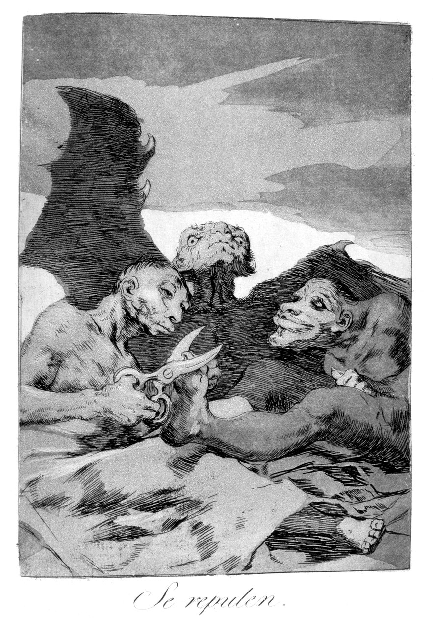 Felpásztázik magukat, 1799 alkotó: Francisco de Goya