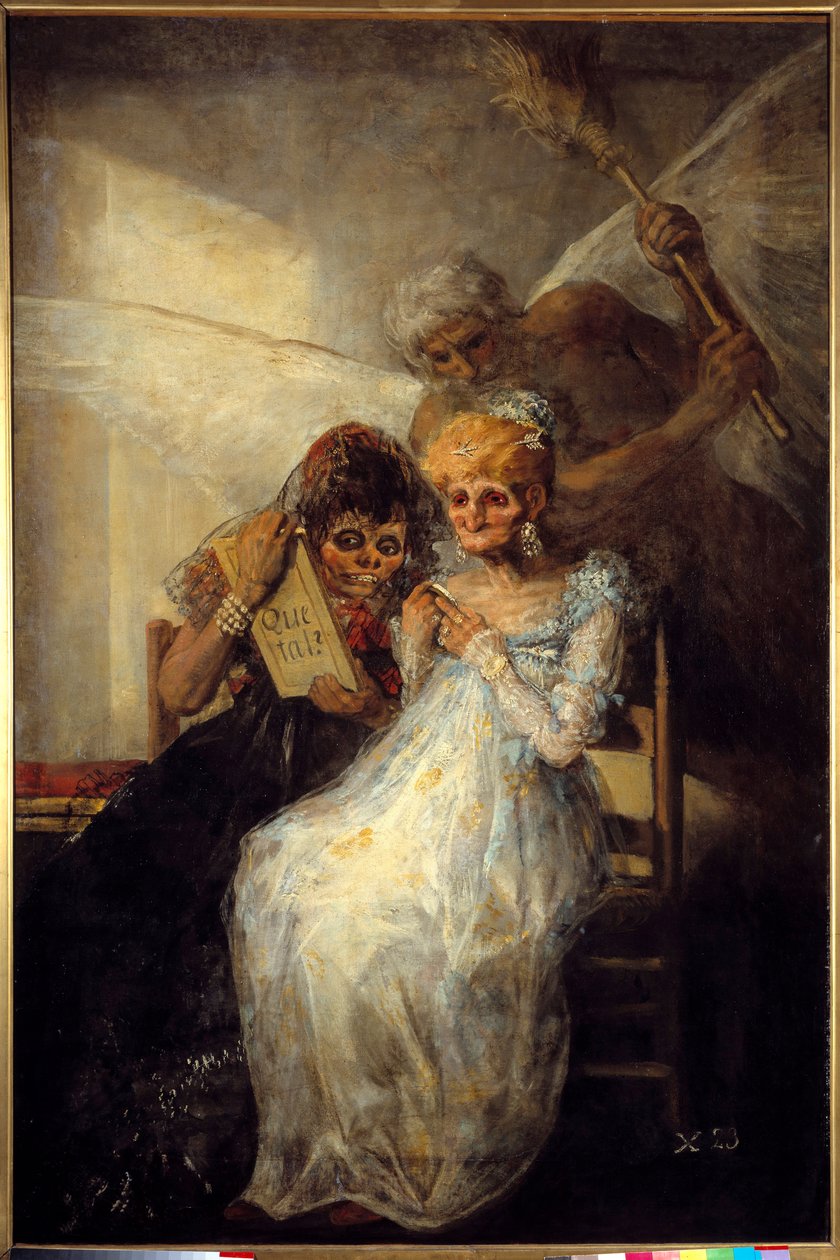 Francisco de Goya (1746-1828) idő vagy régi festménye 1808 V. 1,81x1,25 m Lille, Szépművészeti Múzeum - Idő vagy öregasszonyok. Francisco de Goya festménye (1746-1828) alkotó: Francisco de Goya