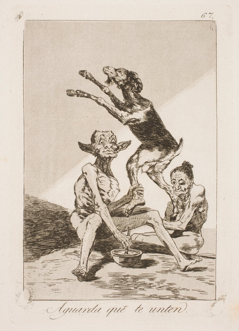 Várja meg, amíg bekenik kenőccsel alkotó: Francisco de Goya