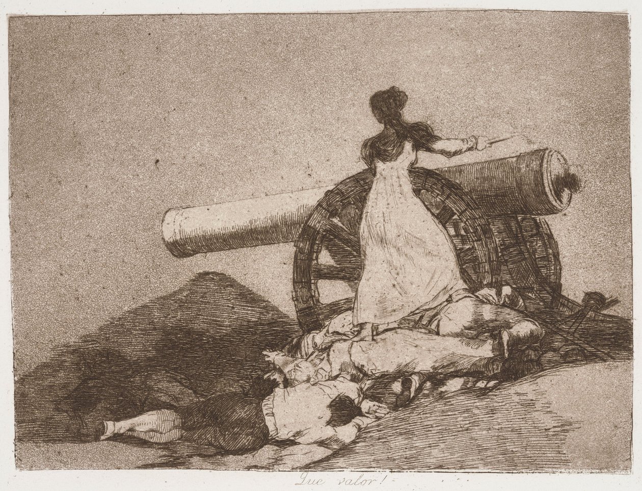 Micsoda bátorság! (Que valor!) a „A háború csapásai” című sorozatból alkotó: Francisco de Goya