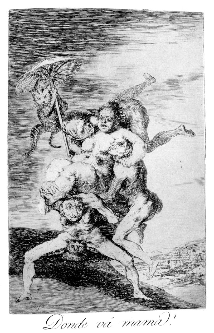 Hová megy anya, 1799 alkotó: Francisco de Goya