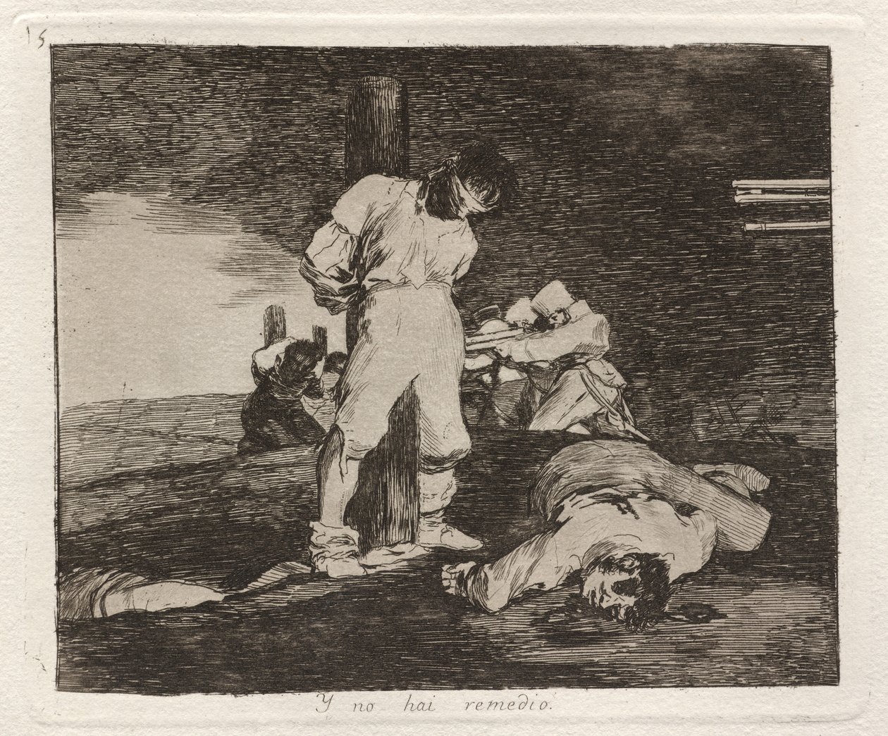 Y no hai remedio (és nincs rá segítség) alkotó: Francisco de Goya