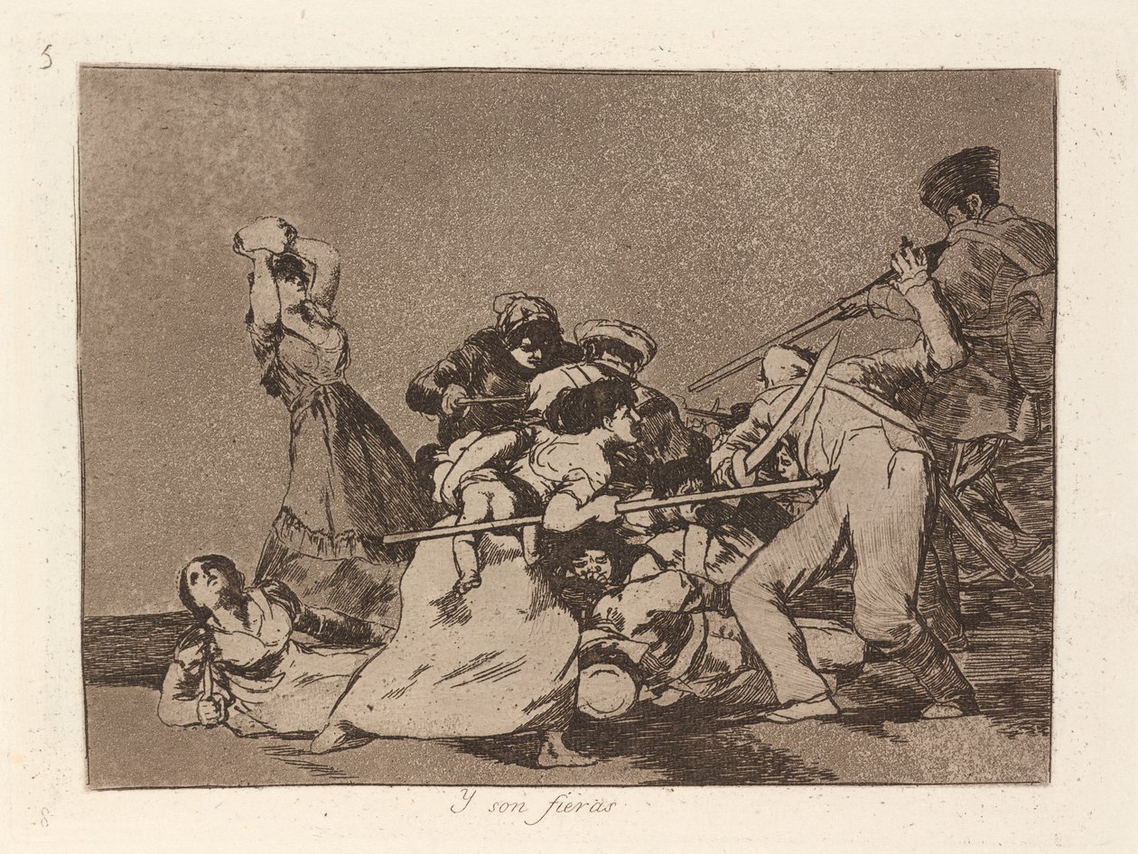 Y son fieras (És olyanok, mint a vadállatok) alkotó: Francisco de Goya