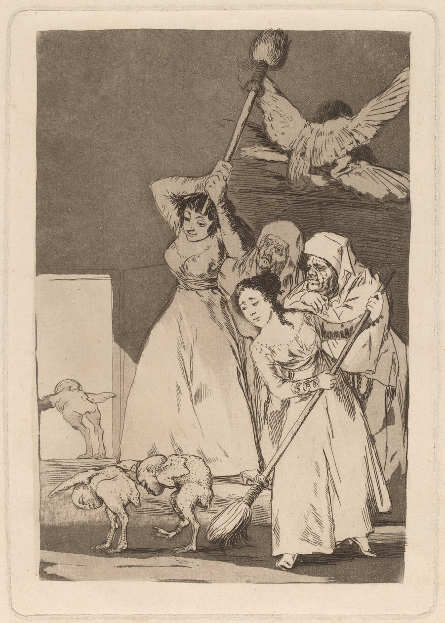 Ya van desplumados (There They Go Plucked) alkotó: Francisco de Goya