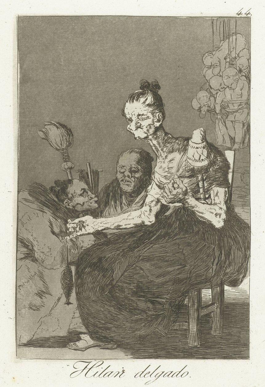 Jól pörögnek Hilan Delgado (cím az objektumon) Los Caprichos (sorozat címe) alkotó: Francisco de Goya
