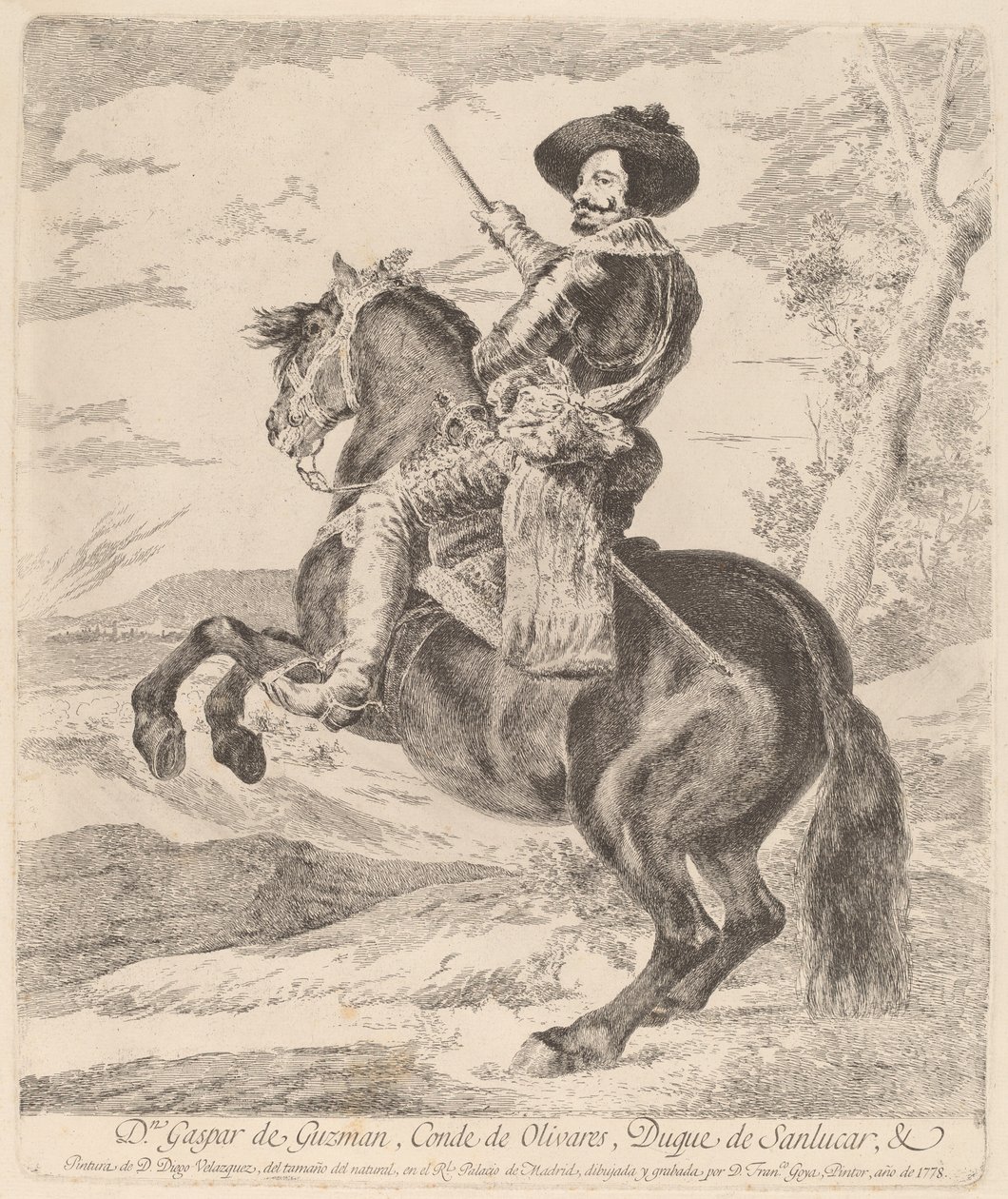 Gaspar de Guzman, Olivares hercege alkotó: Francisco de Goya after Diego Velázquez