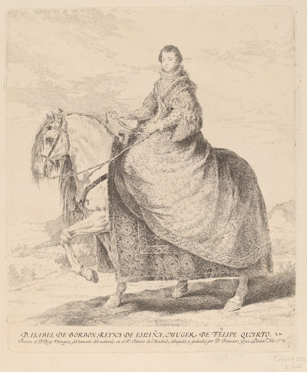 Bourbon Izabella alkotó: Francisco de Goya after Diego Velázquez