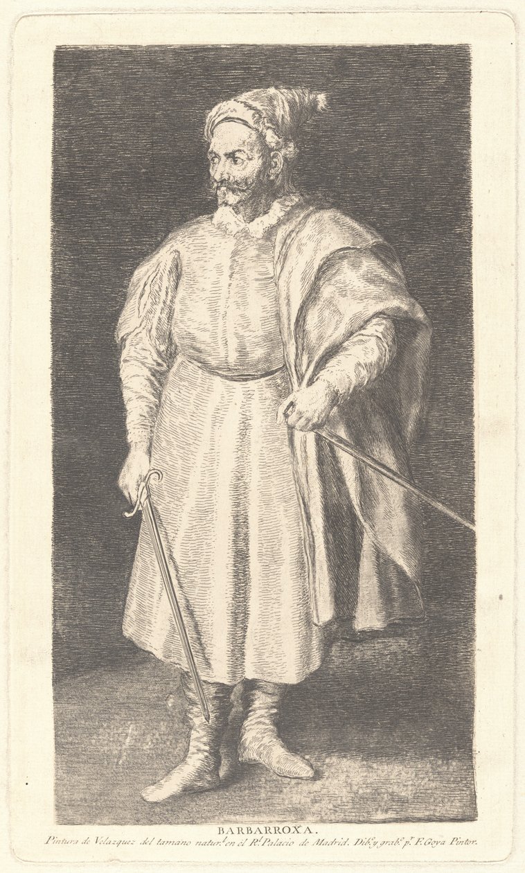 A Jester Barbarroja alkotó: Francisco de Goya after Diego Velázquez