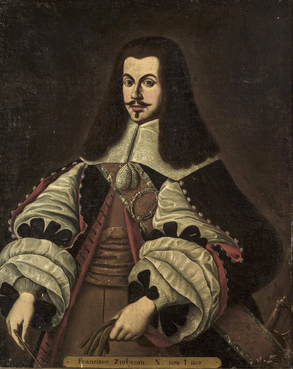 Barokk : Francisco de Zurbaran (1598-1664) portréja, Anonymous, XVII. század vége. Olaj, vászon alkotó: Francisco de Zurbaran
