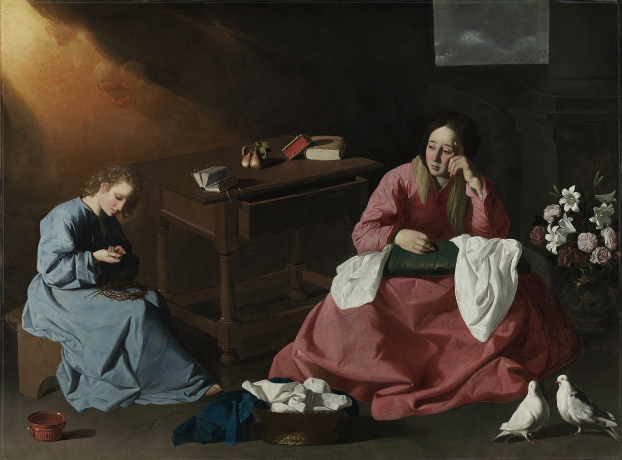 Krisztus és a Szűz a názáreti házban, 1640 körül alkotó: Francisco de Zurbaran