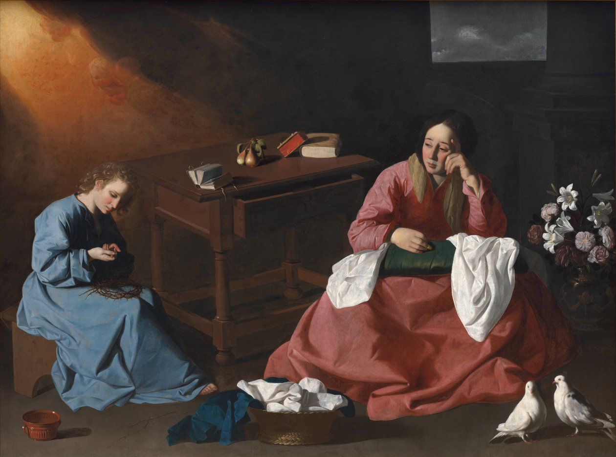 Krisztus és a Szűz a názáreti házban, c. 1640. alkotó: Francisco de Zurbaran