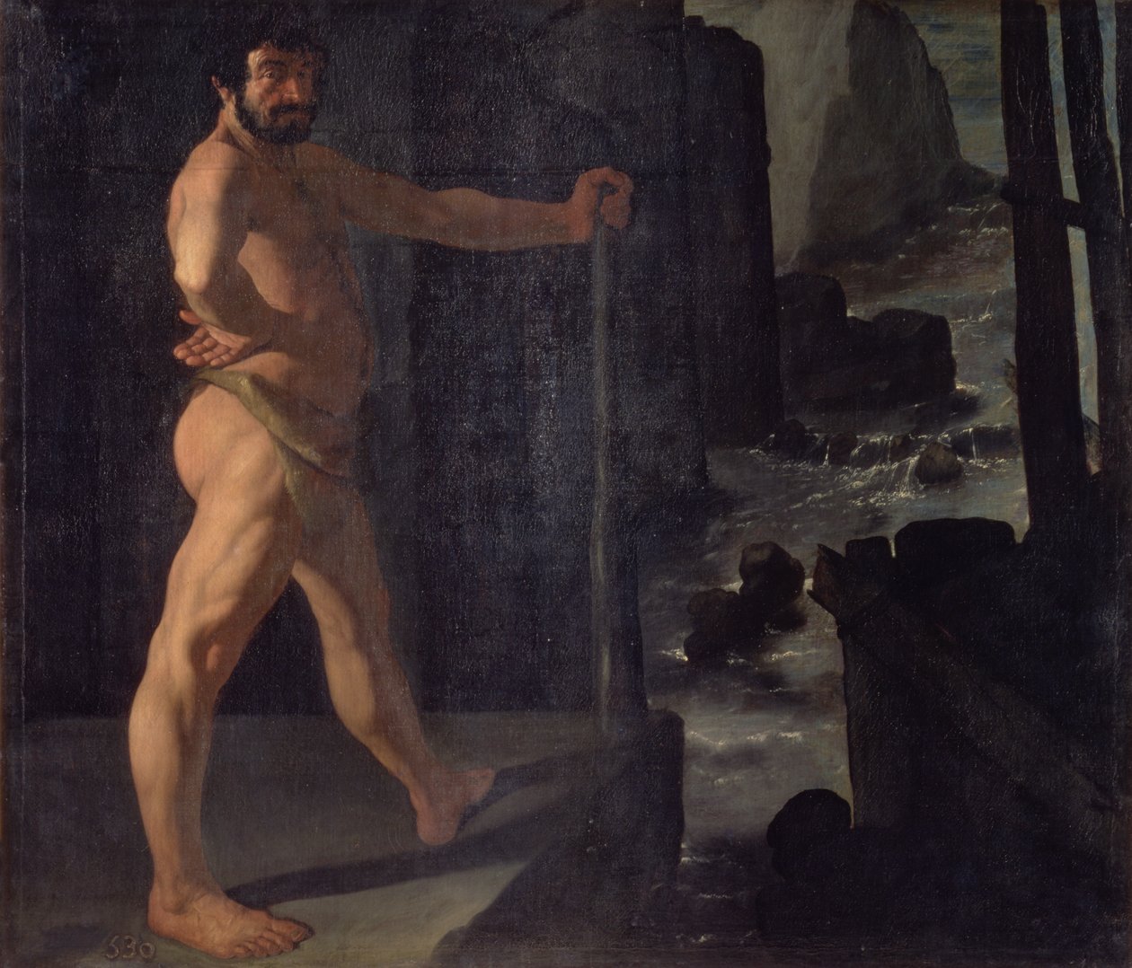 Herkules megváltoztatja az Alpheus folyó folyását alkotó: Francisco de Zurbaran