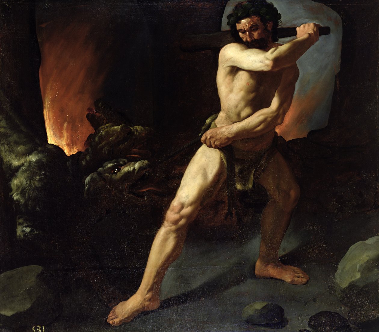 Herkules és Cerberus, 1634 körül alkotó: Francisco de Zurbaran