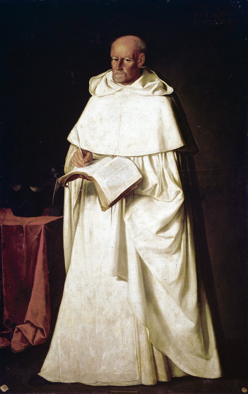 Festmények a sevillai Merced Calzada könyvtárába: Hernando De Santiago szerzetes alkotó: Francisco de Zurbaran