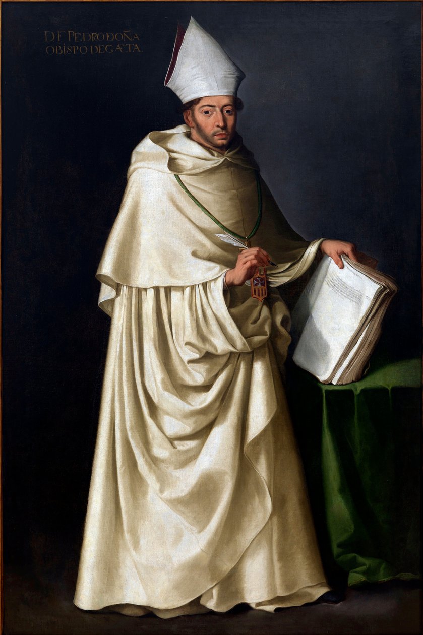Pedro de Ona (1570-1643), Zurbaran, Francisco, de (1598-1664). Olaj, vászon, méret: 207x136, 1630 körül, sevillai városháza alkotó: Francisco de Zurbaran