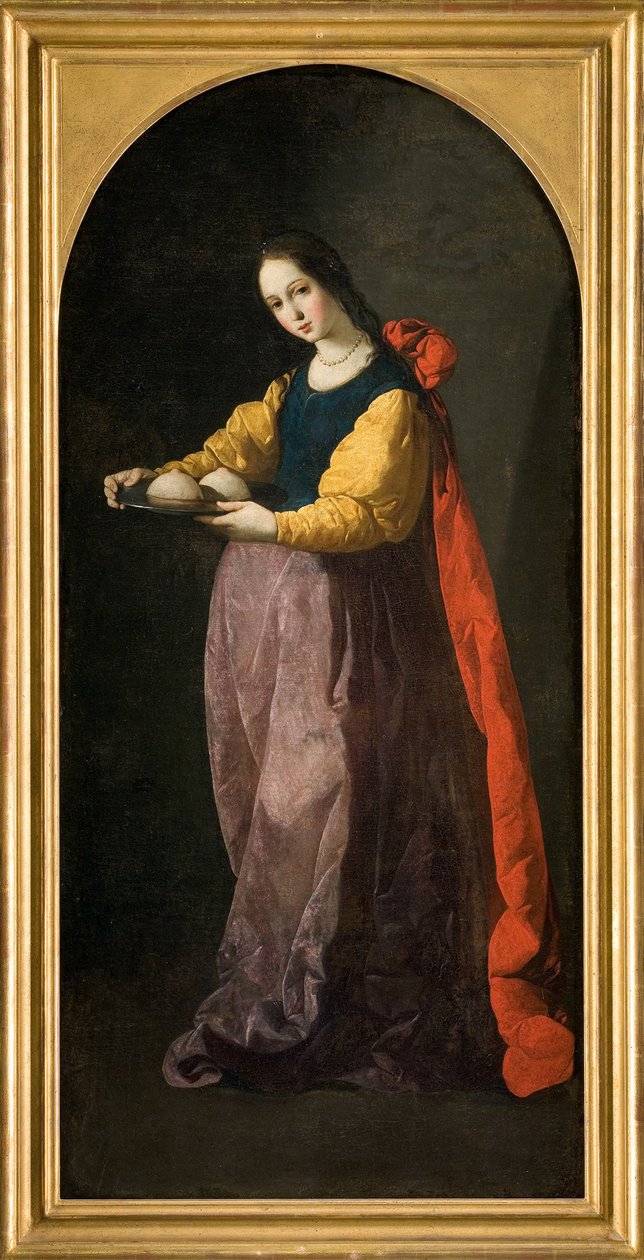 Szent Agáta, 1630 és 1635 között alkotó: Francisco de Zurbaran