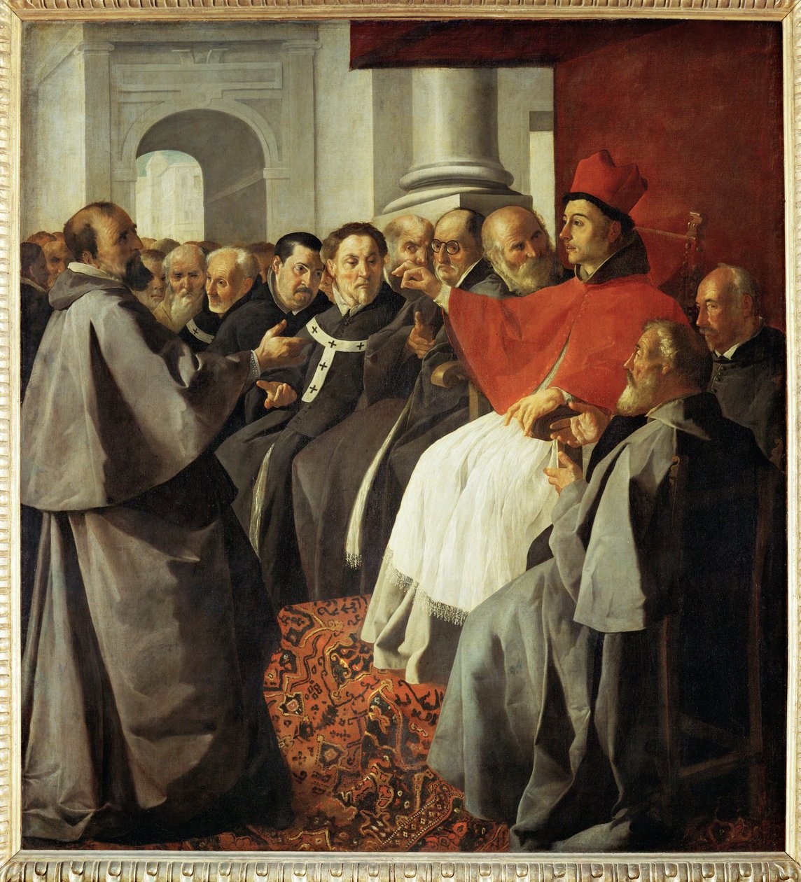 Szent Bonaventura a lyoni zsinaton - Szent Bonaventura ... alkotó: Francisco de Zurbaran