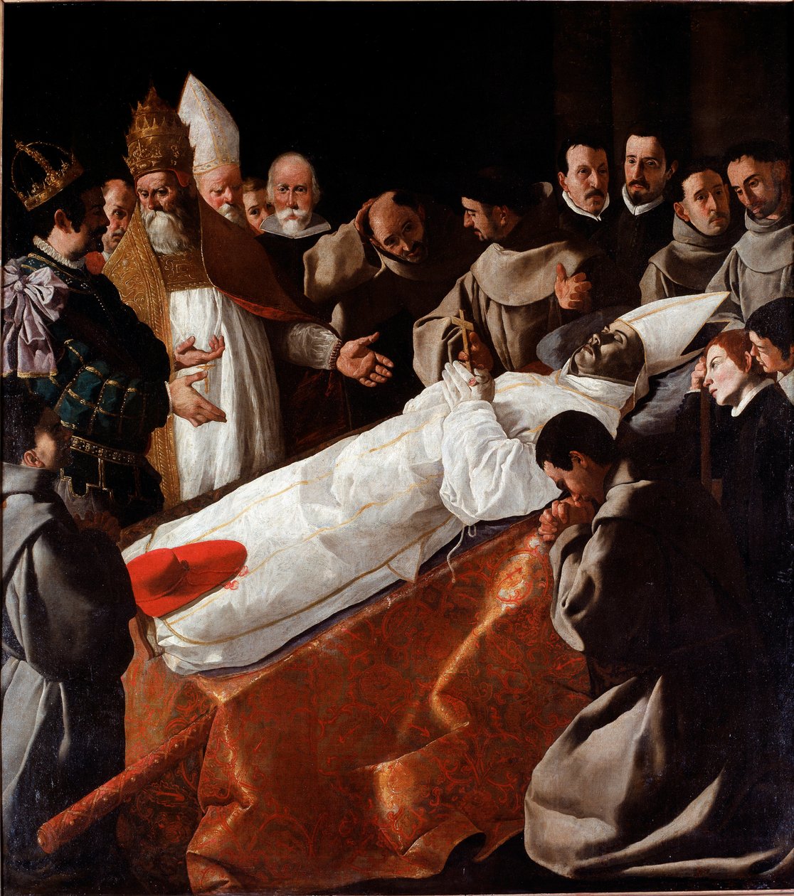 Szent Bonaventúra teste állapotban fekszik alkotó: Francisco de Zurbaran