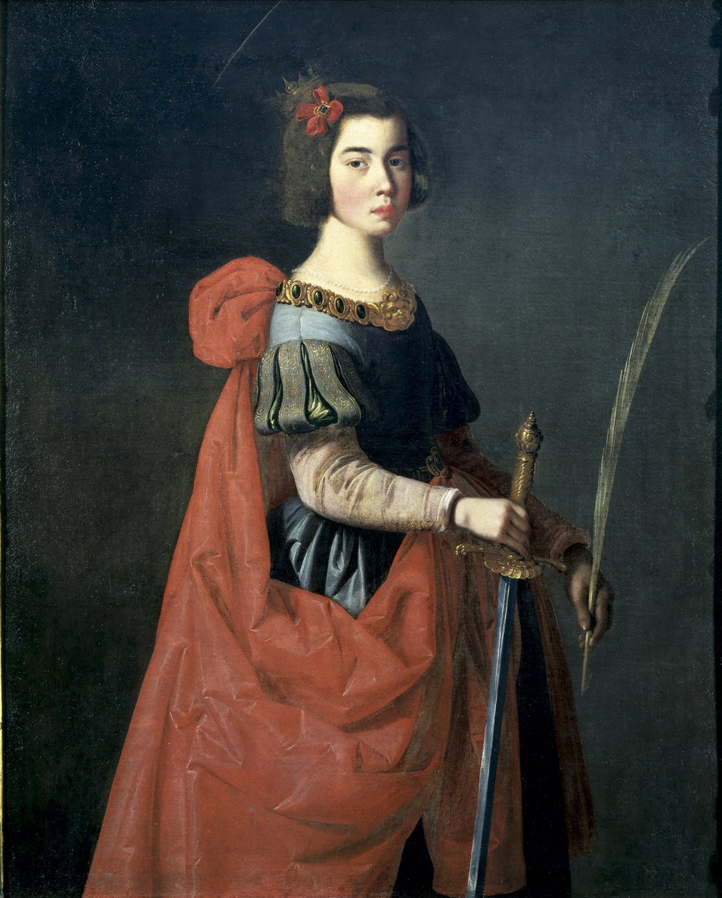 Alexandriai Szent Katalin. C. 1636 (olaj, vászon) alkotó: Francisco de Zurbaran