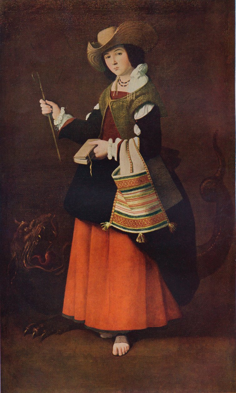 Antiochiai Szent Margit, 1630, 1937 alkotó: Francisco de Zurbaran