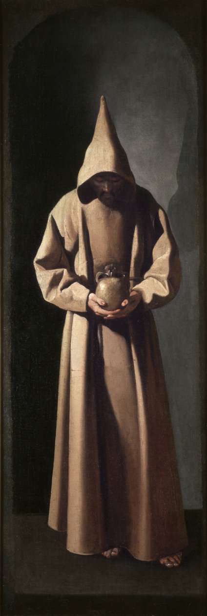 Koponyán elmélkedő Szent Ferenc alkotó: Francisco de Zurbaran