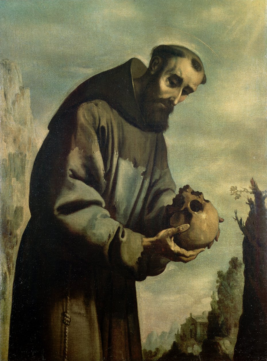 Szent Ferenc a meditációban alkotó: Francisco de Zurbaran