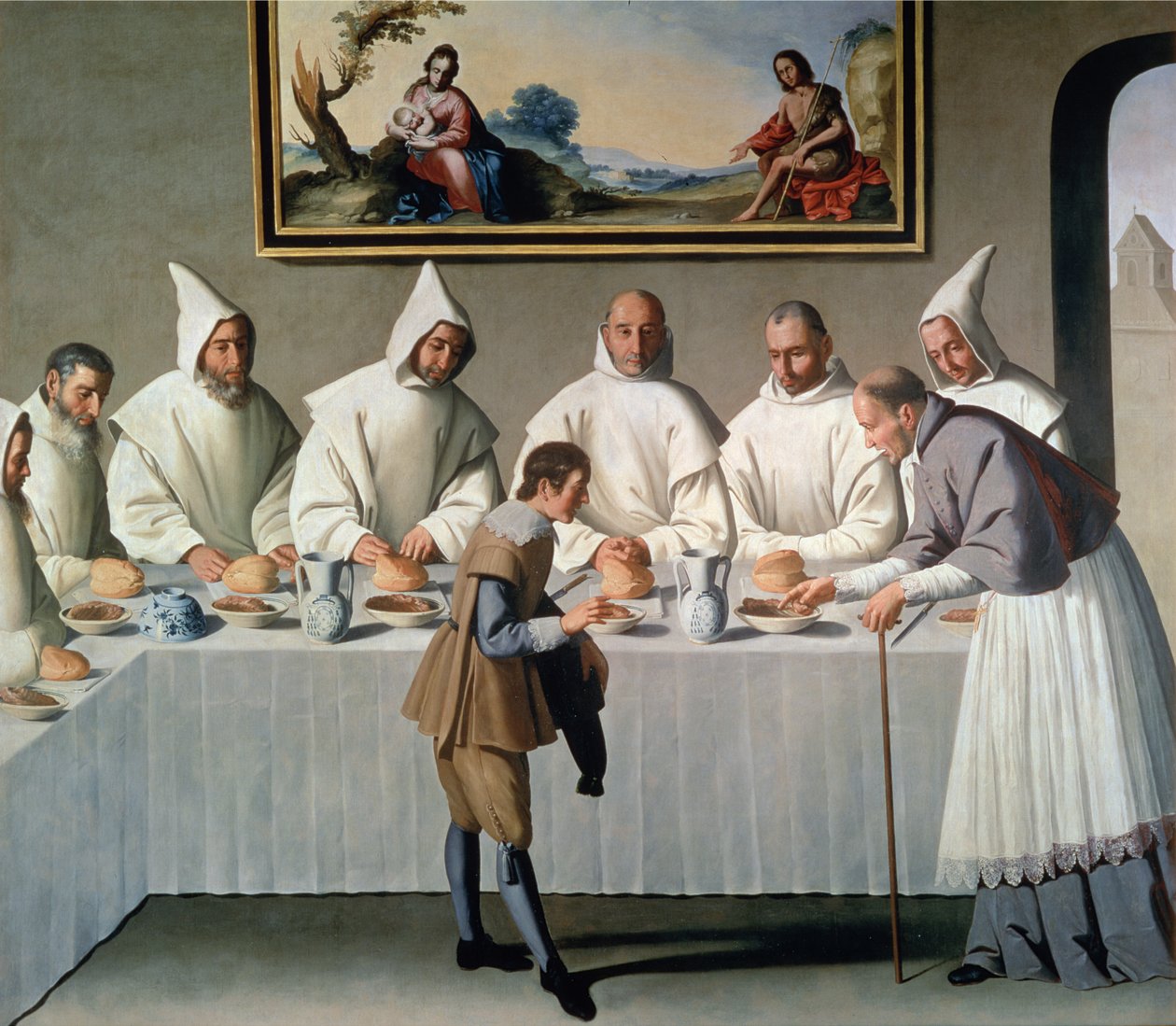 Cluny-i Szent Hugh (1024-1109) a karthauziak refektóriumában, 1633 alkotó: Francisco de Zurbaran
