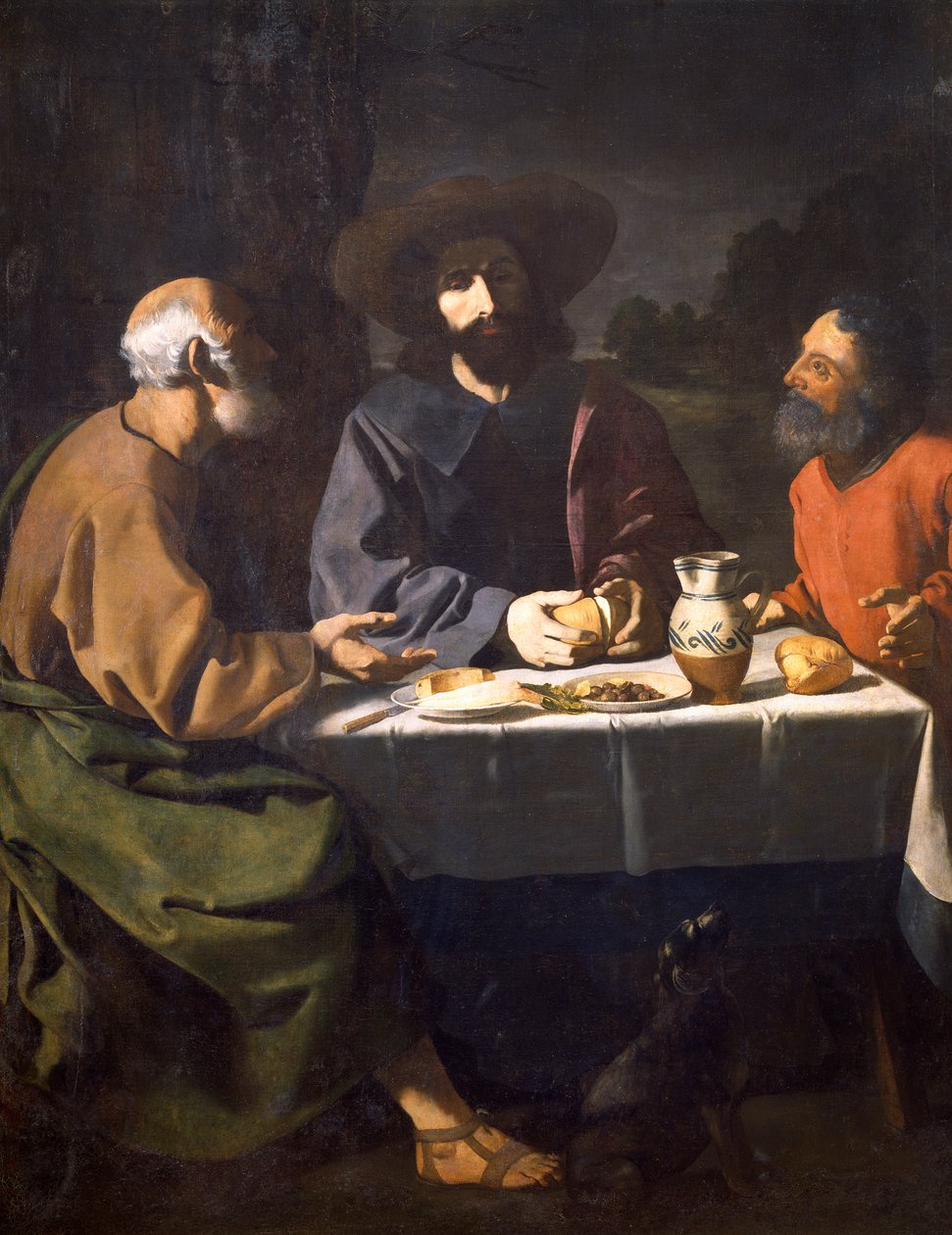Vacsora Emmausban alkotó: Francisco de Zurbaran