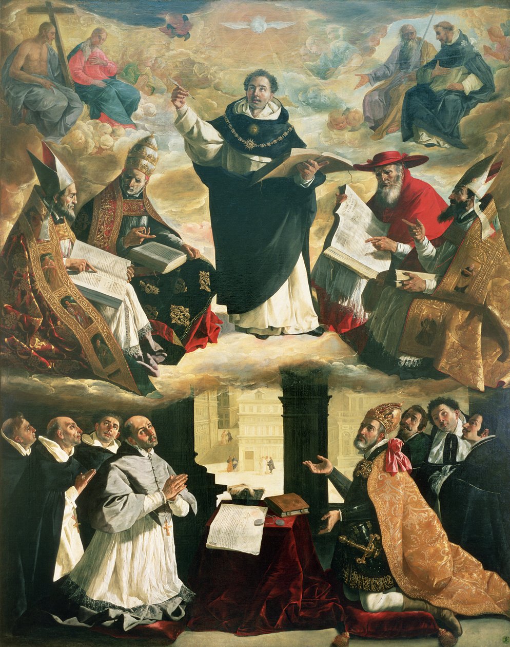 Aquinói Szent Tamás apoteózisa alkotó: Francisco de Zurbaran