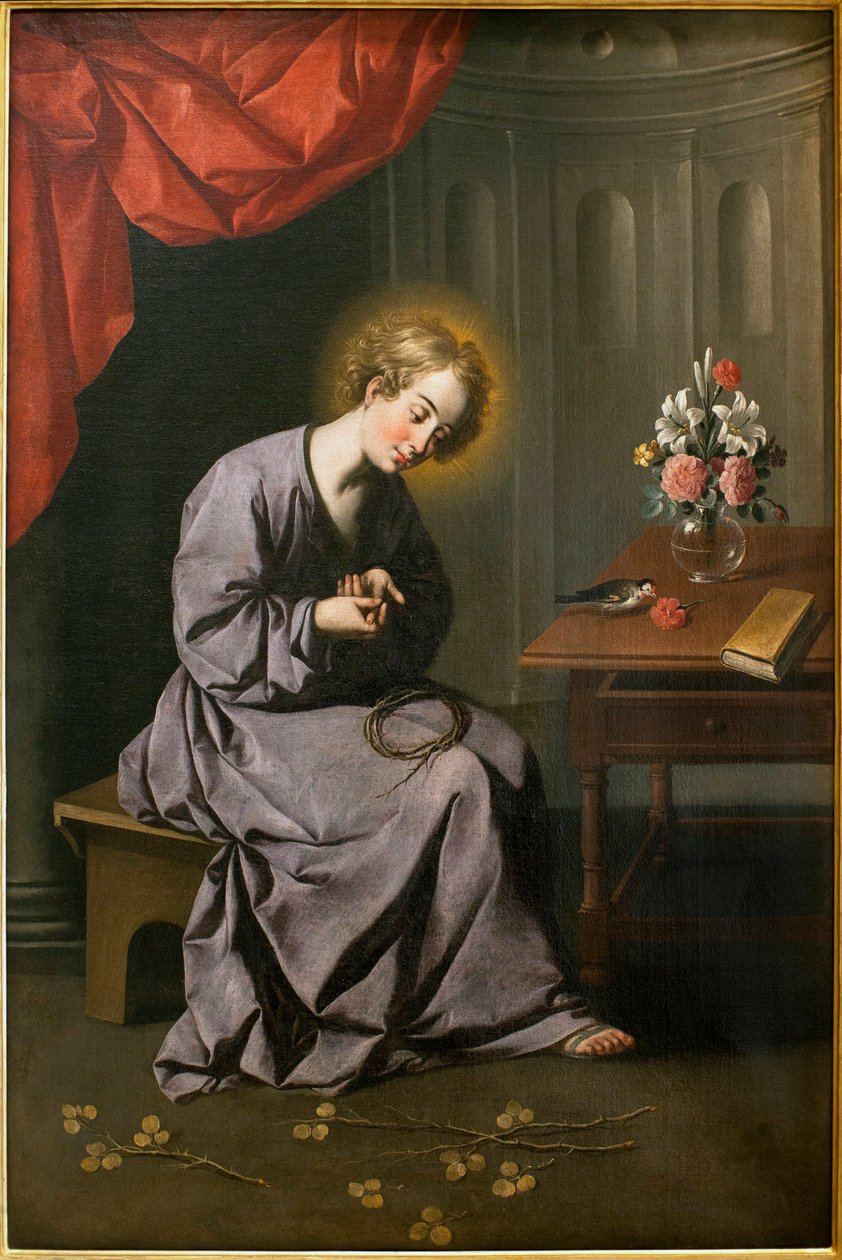 A gyermeknek van a gerince – Francisco de Zurbaran (1598-1664) festménye, Olaj, vászon, 1630 körül – Sevillai Szépművészeti Múzeum, Spanyolország alkotó: Francisco de Zurbaran