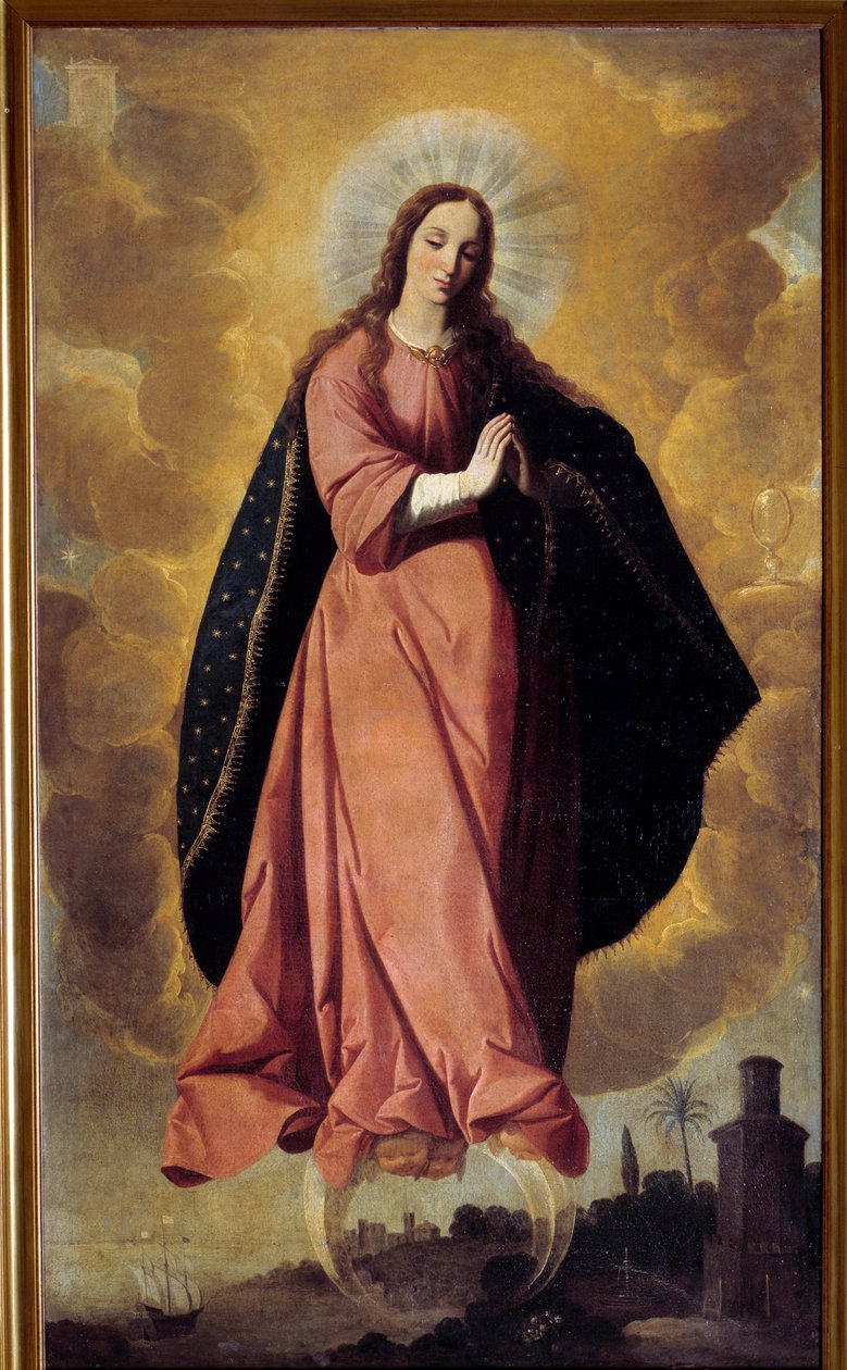 Francisco de Zurbaran (1598-1664) 17. századi Marchena makulátlan festményterve. Keresztelő Szent János templom alkotó: Francisco de Zurbaran