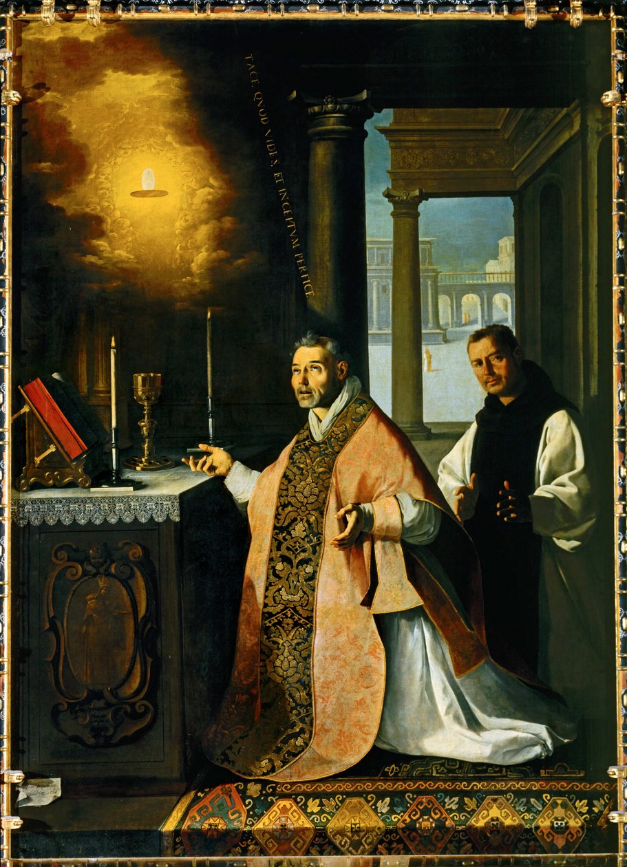 Cabanuelas toledói pap szentmisét celebrál 1420-ban ... (festmény vászonra) alkotó: Francisco de Zurbaran