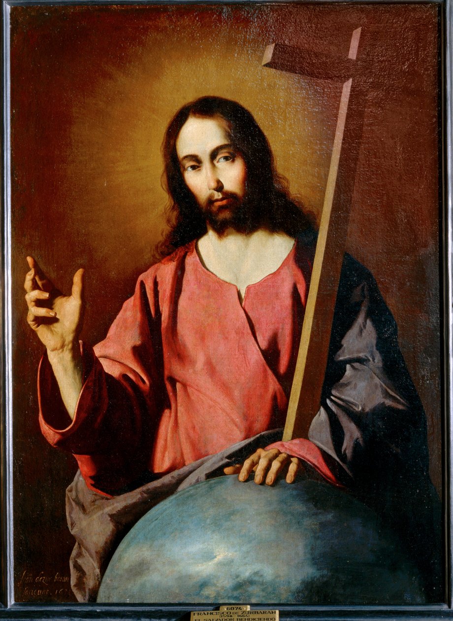 A Megváltó áldása 1638 ... (festmény, vászon) alkotó: Francisco de Zurbaran
