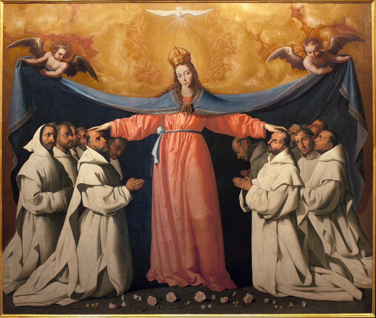 A barlangok szűze. Francisco Zurbaran (1598-1664) festménye, Olaj, vászon alkotó: Francisco de Zurbaran
