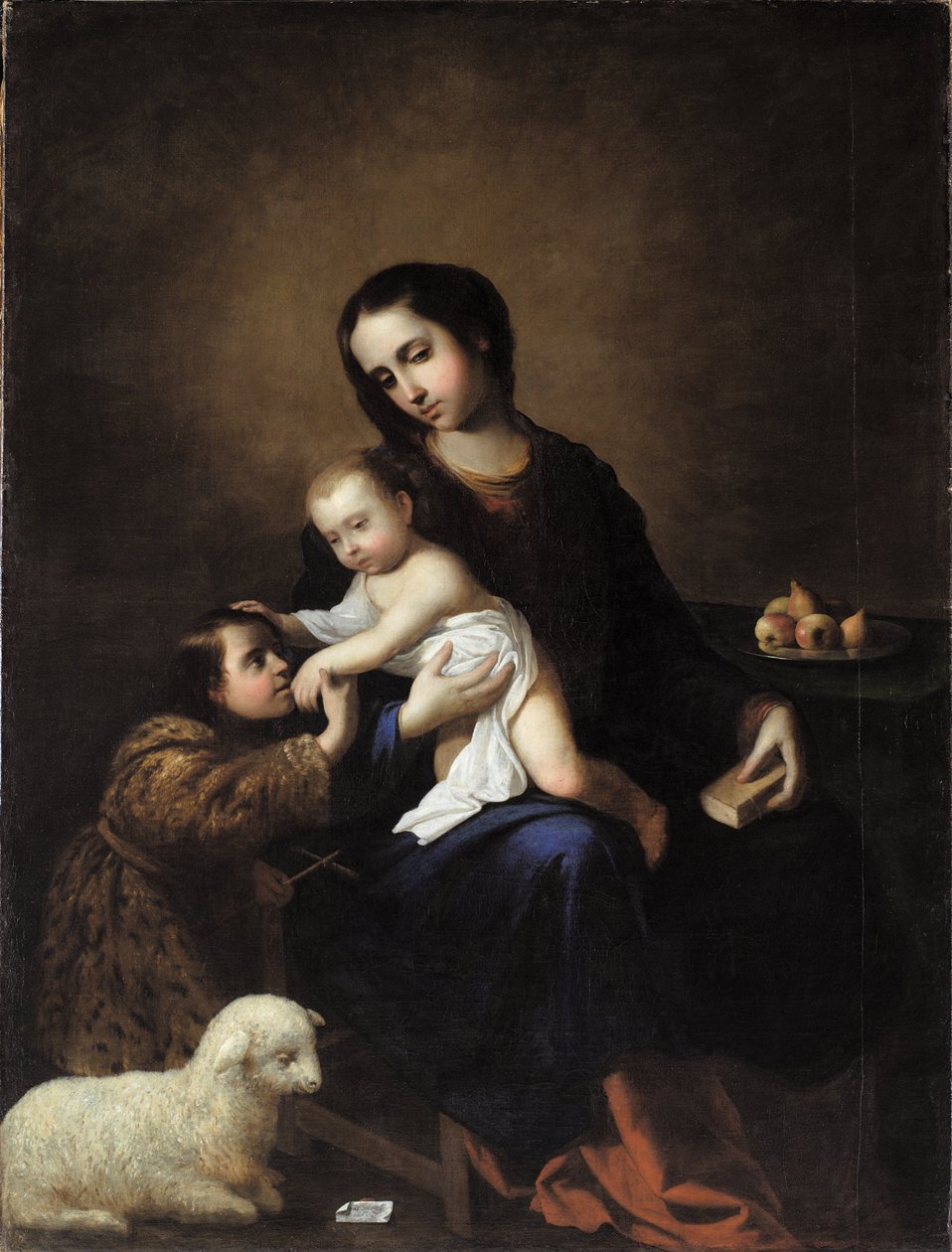 A Szűzanya a gyermek Jézussal és Keresztelő Szent János gyermekkorában alkotó: Francisco de Zurbaran
