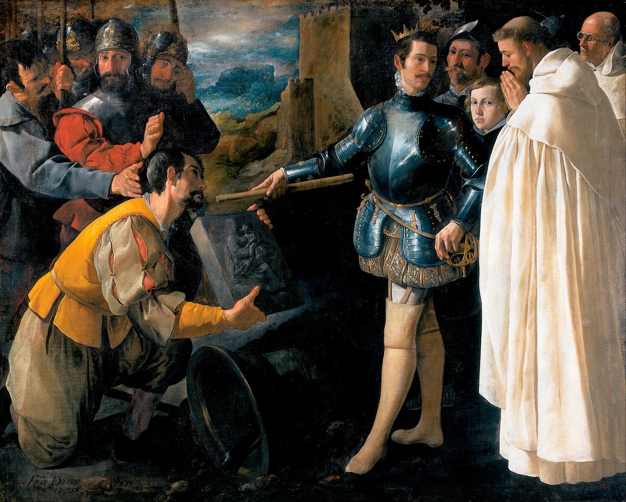 Szent Péter Nolasco visszanyeri a Szűz képét alkotó: Francisco de Zurbaran