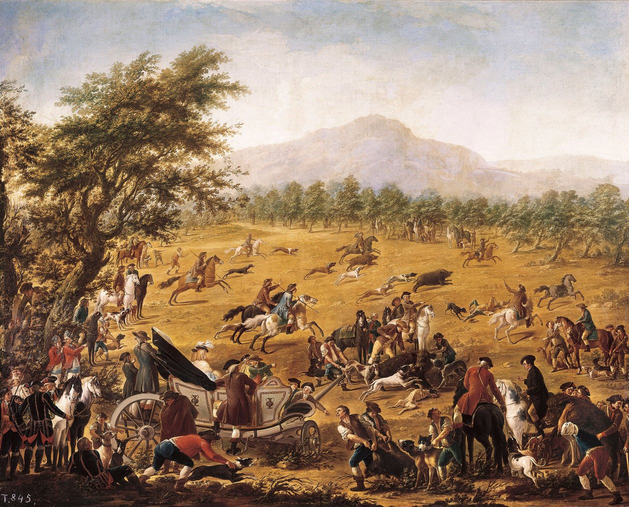 Vadászat, c. 1780 (olaj, vászon) alkotó: Francisco de la Traverse